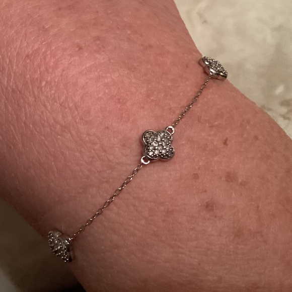 Effy diamond and Sterling Silver Clover motif bracelet - 7.5 inches - flaw - Picture 14 of 14